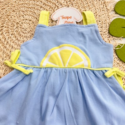  Vestido Limãozinho - Verde e Azul Jeans